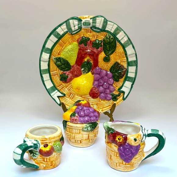 Young Inc Accents Vintage Youngs Fruit Mini Tea Set Collection
